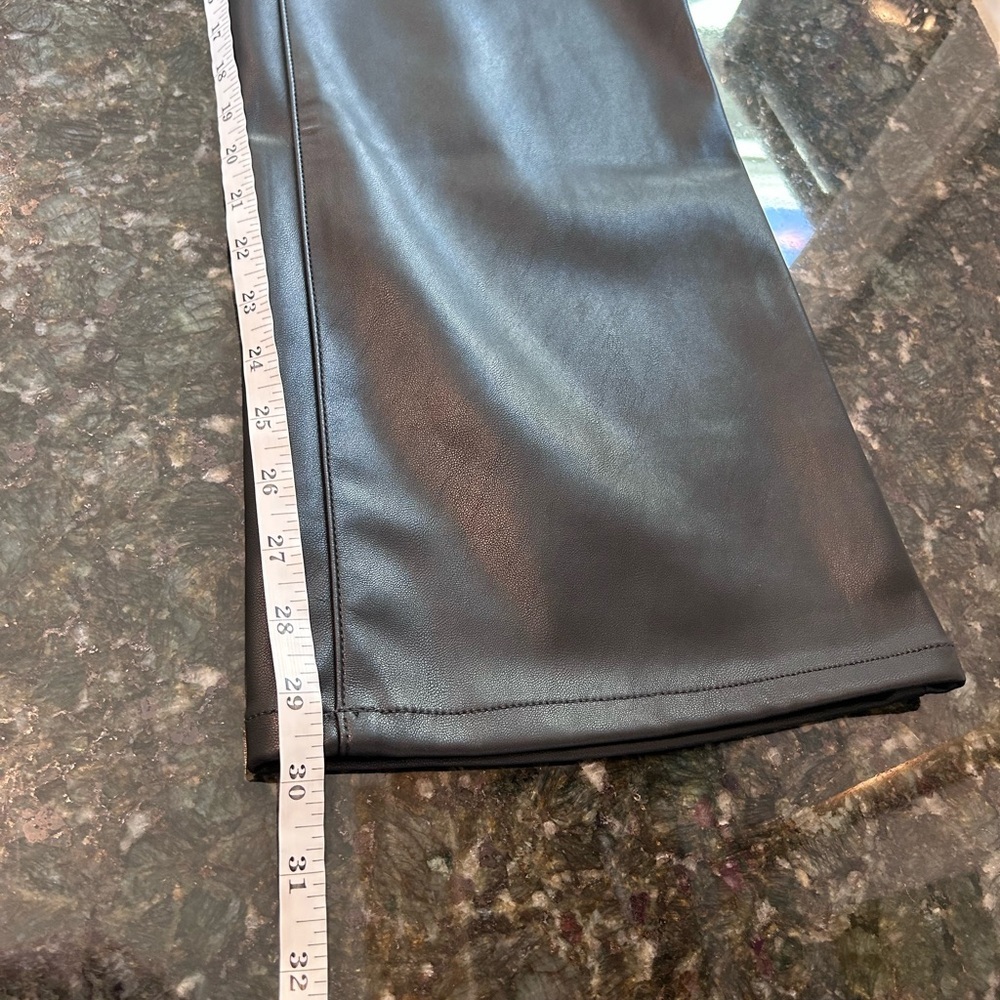 NWT Banana Republic Mid Rise Bootcut Vegan Leather Pants. 33/16. Classic. Moto - Picture 14 of 15